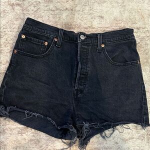 Levi’s rib cage shorts, cut offs, Black Denim Women's Shorts size 30